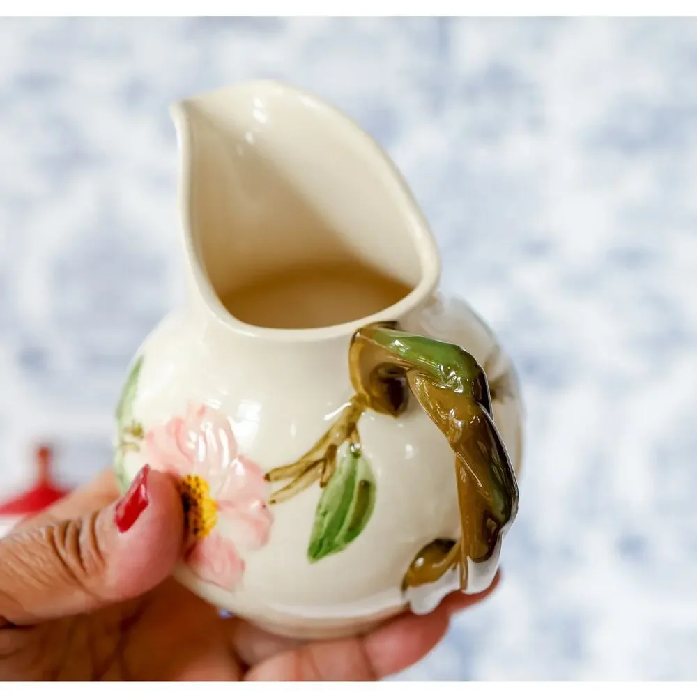 VTG 1940s Franciscan Desert Rose USA Creamer Pitcher Retro MCM Cottage Country